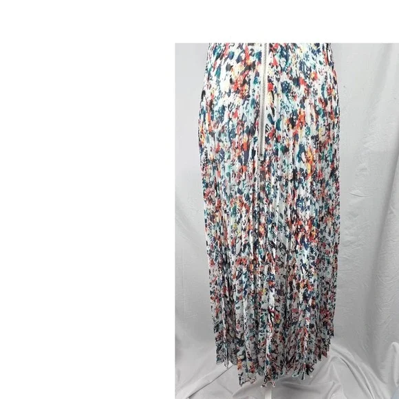 Anthropologie Plenty by Tracy Reese Dress 4 Morgan Multi Speckle Pleated Hi Low - Picture 8 of 11